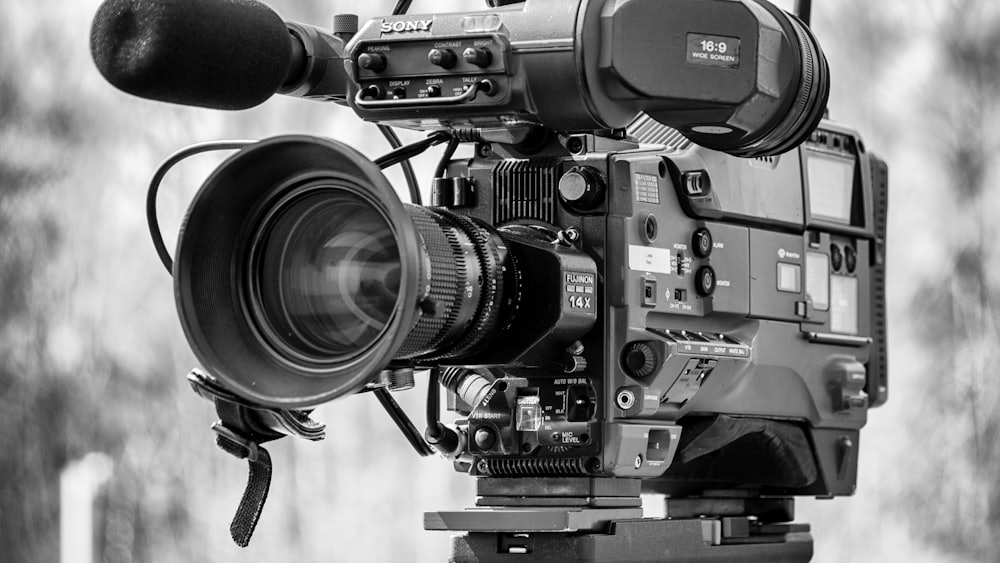 A cinema camera rigged for a product shoot