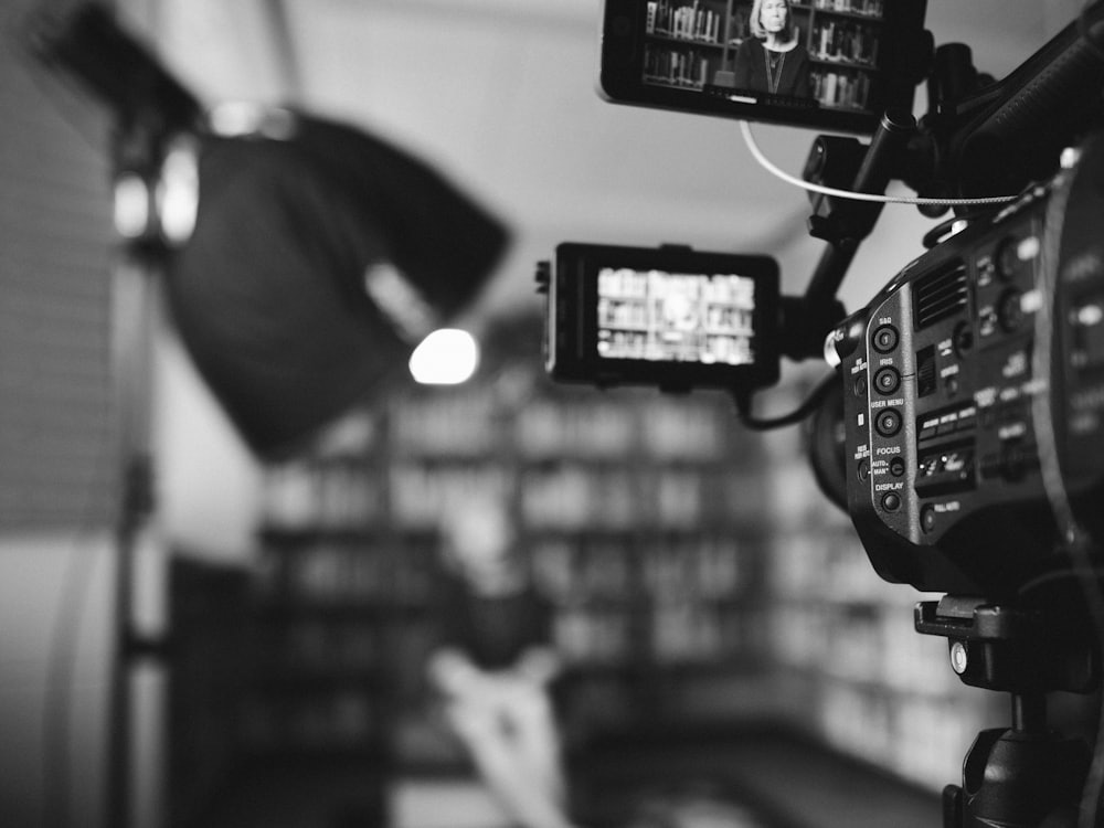 Camera crew on a film set
