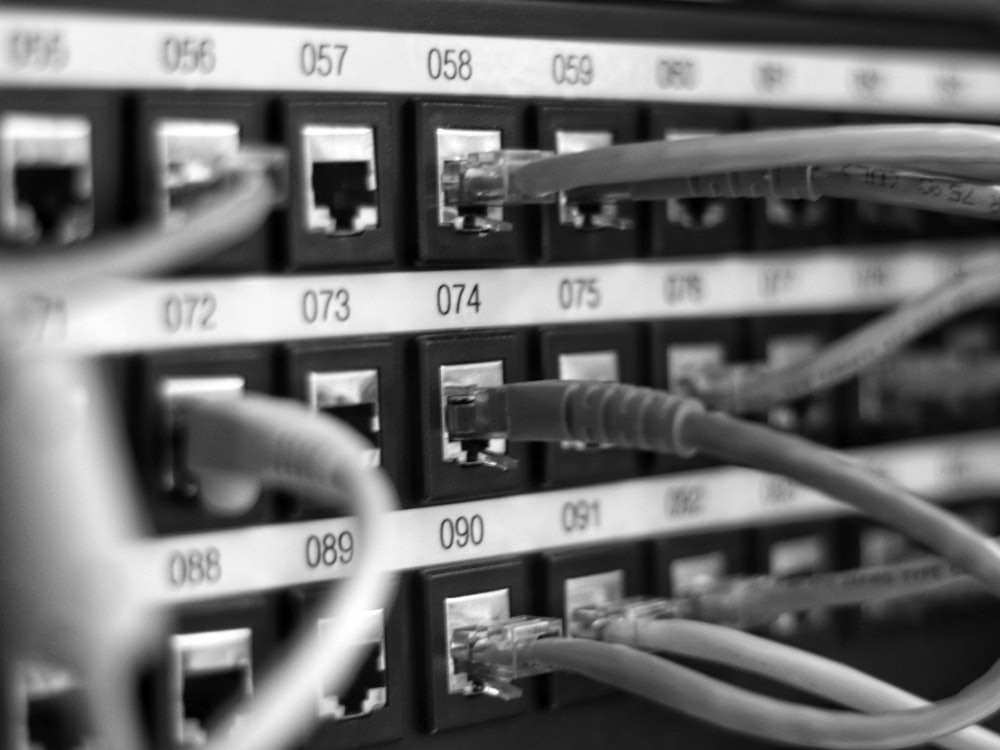 Patch cables in a network rack