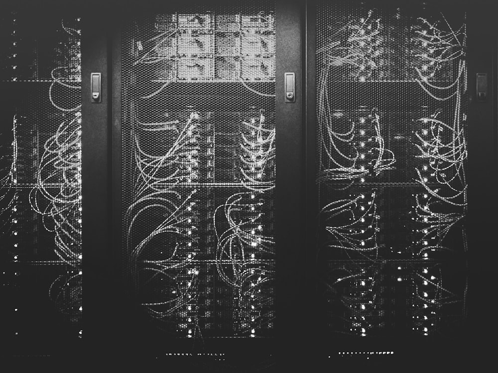 Racks inside a data centre
