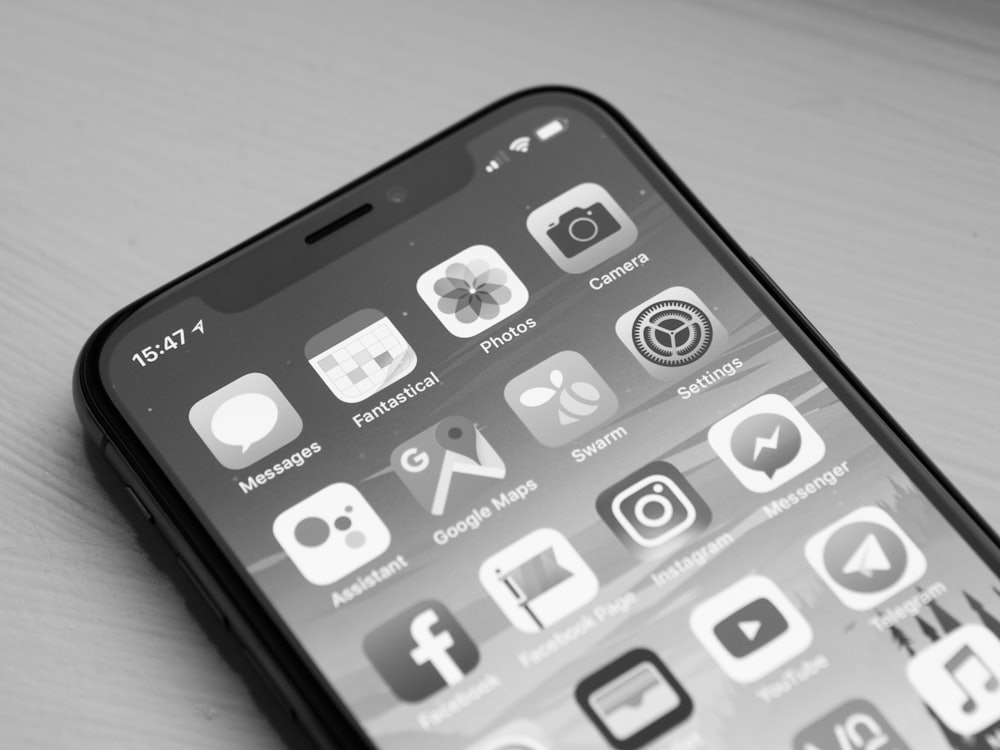 Apps on a smartphone screen